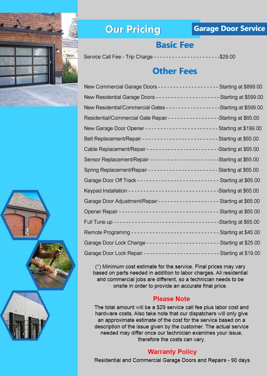 Capitol Garage Door Service San Marcos, CA 760-303-1029 - pricelist4